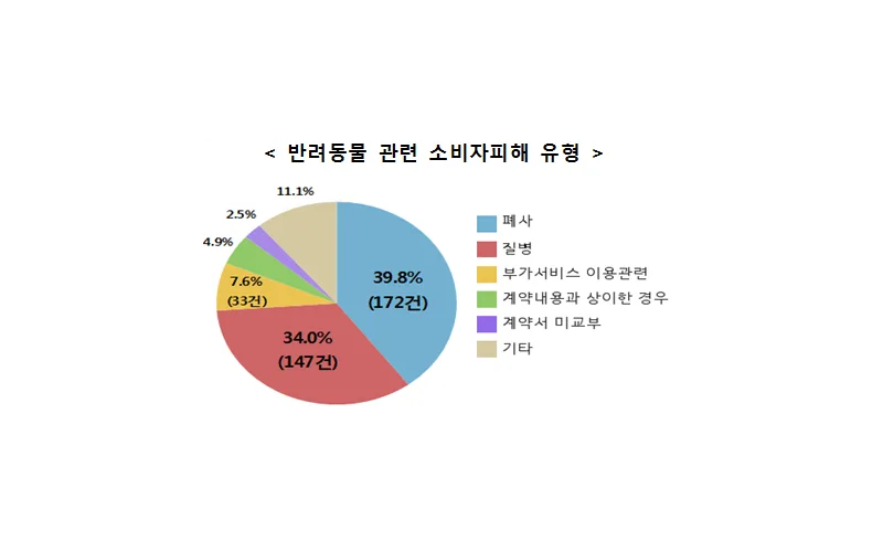 반려동물 부가서비스 이용 관련 소비자피해 증가 추세